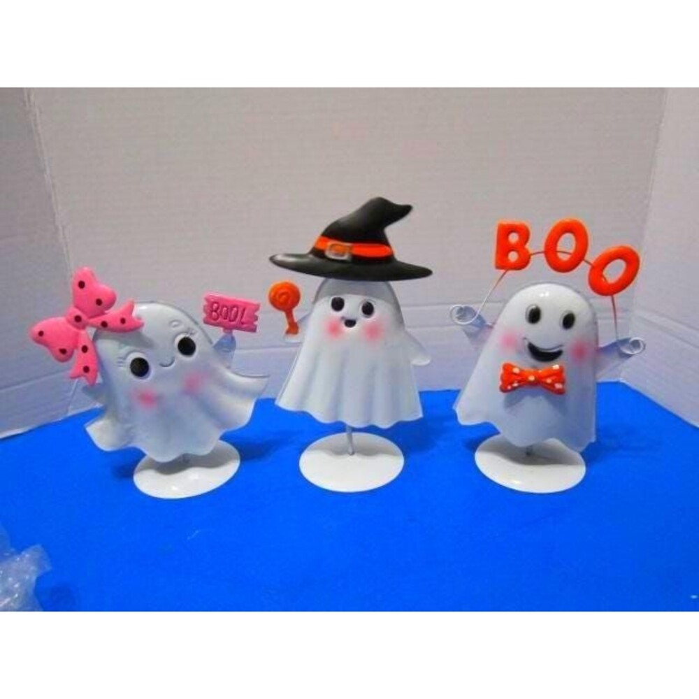 New Metal Halloween Wobble Ghosts Witch Pink Girl Figurines Fall Ghost
